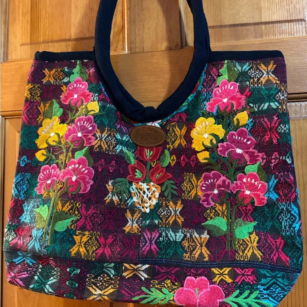 Soul Shine Horse Wear Floral Embroidered Tote Bag - Picture 3 of 3